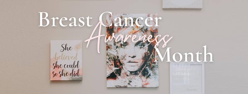 Breast cancer awareness slogan banner on Wall | New U Women's Clinic & Aesthetics