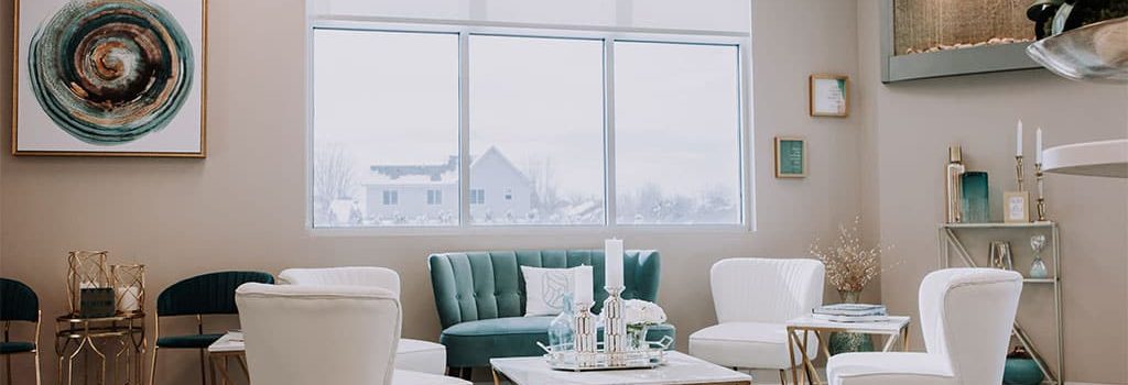 Lobby area with comfortable interiors design | New U Women's Clinic & Aesthetics in Kennewick, WA